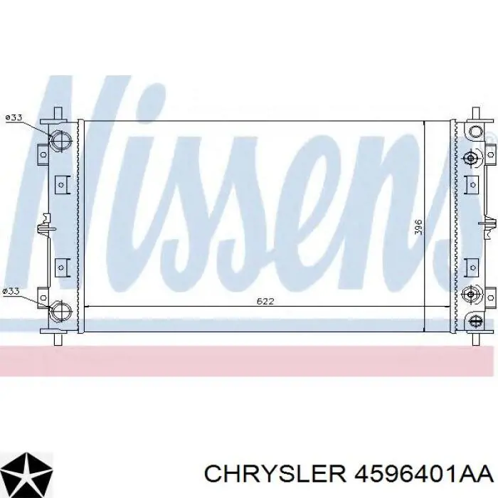 Радіатор основний Chrysler 4596401AA ціна, від 63.04 USD