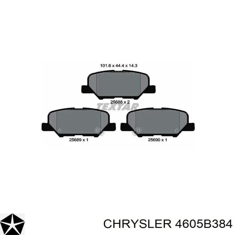 Колодки гальмові задні, дискові 4605B384 Chrysler