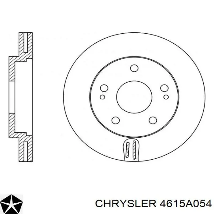 Диск переднього гальма Chrysler 4615A054 ціна, від 37.20 USD
