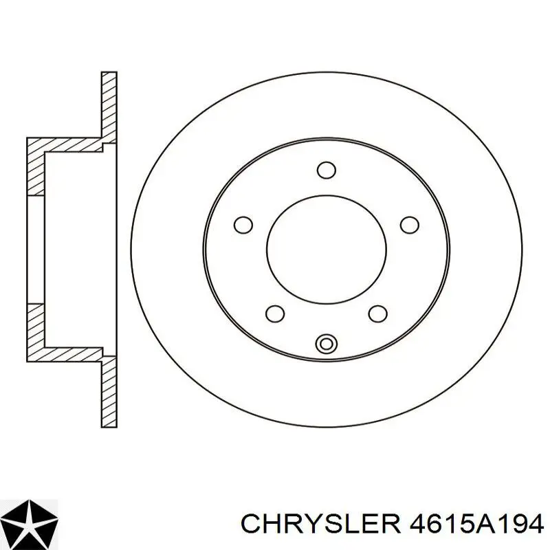 4615A194 Chrysler диск гальмівний задній