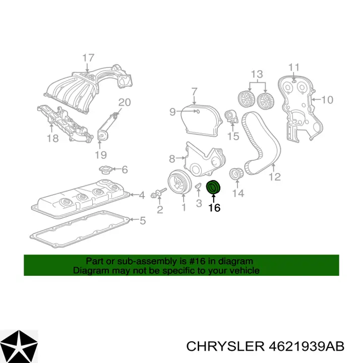 Сальник колінвала двигуна, задній Chrysler 4621939 ціна, від 10.42 USD