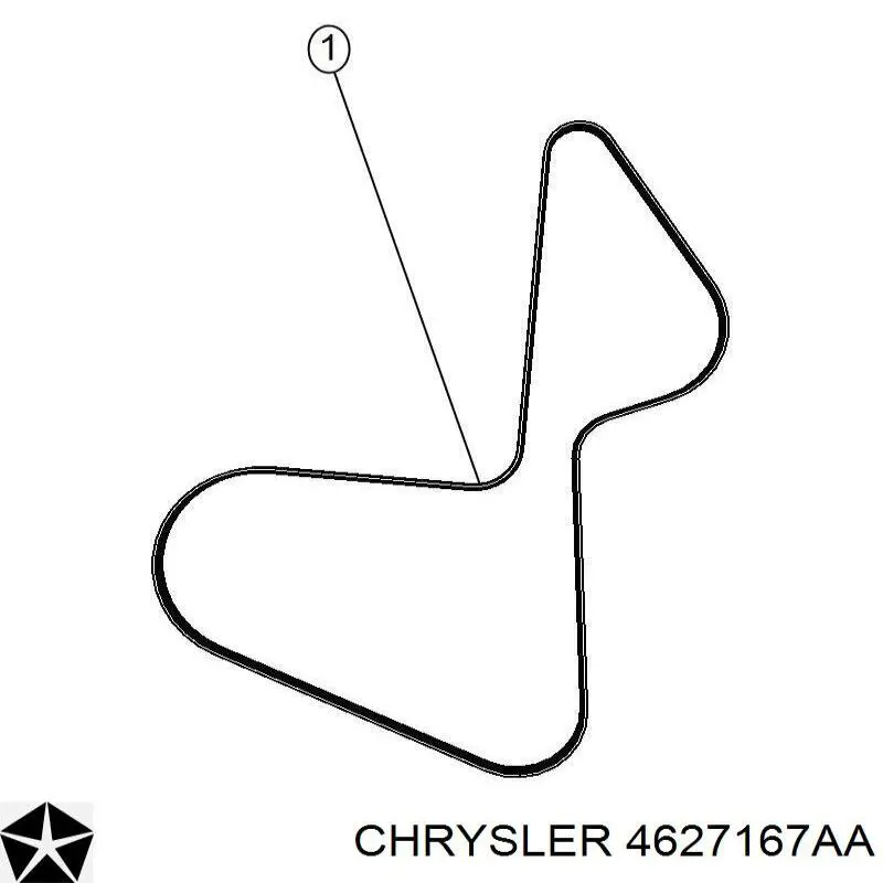 04627167AA Fiat/Alfa/Lancia ремінь приводний, агрегатів