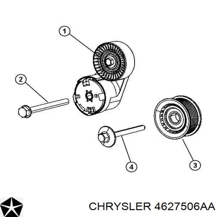 4627506AA Chrysler ролик приводного ременя, паразитний