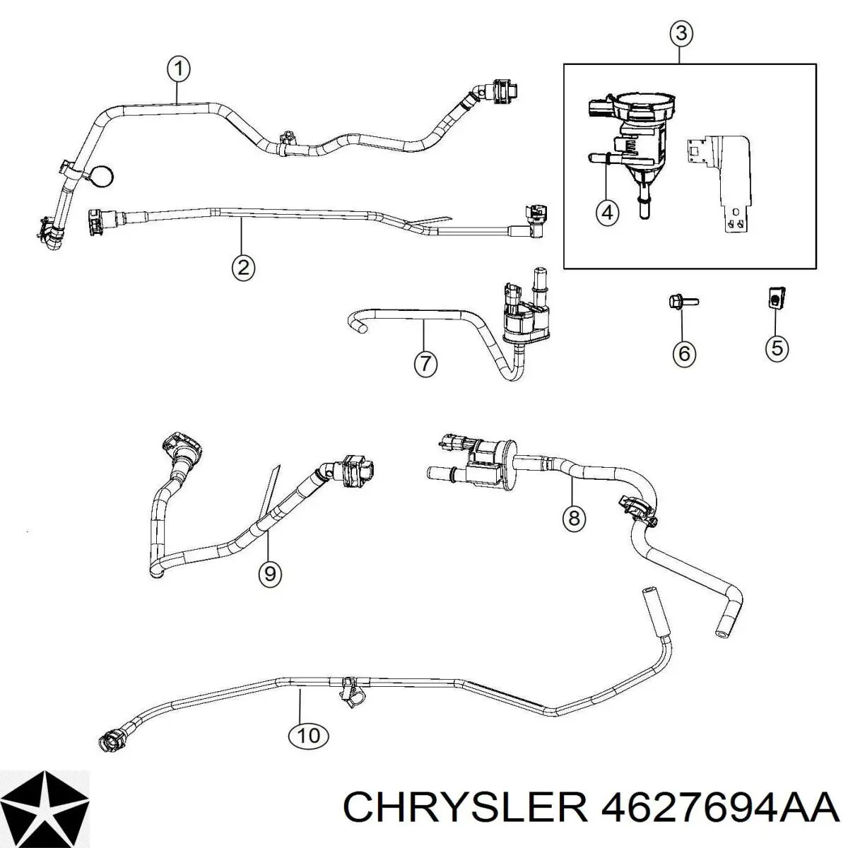  Клапан абсорбера паливних парів Chrysler Voyager 