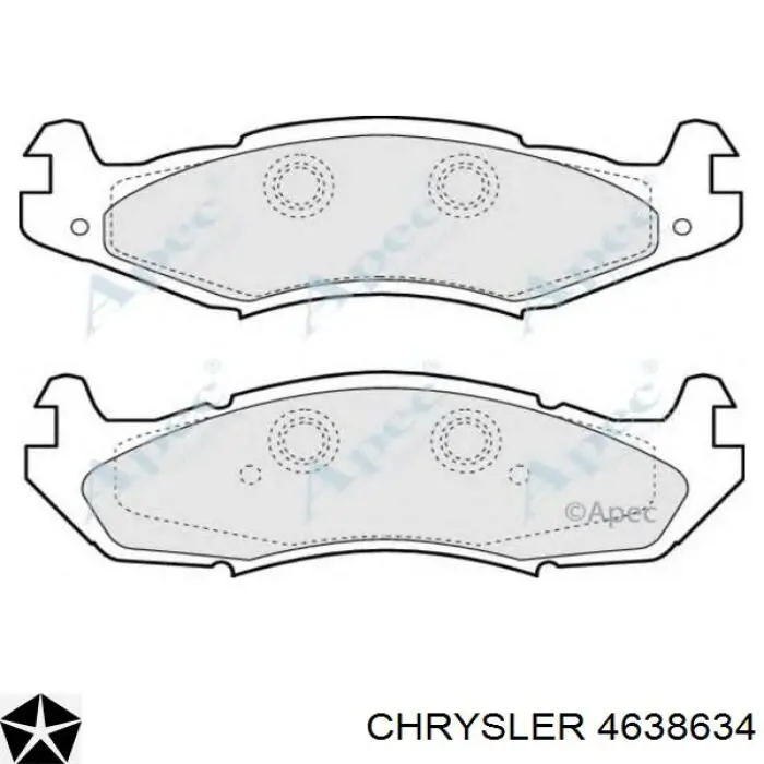 Колодки гальмівні передні, дискові 4638634 Chrysler