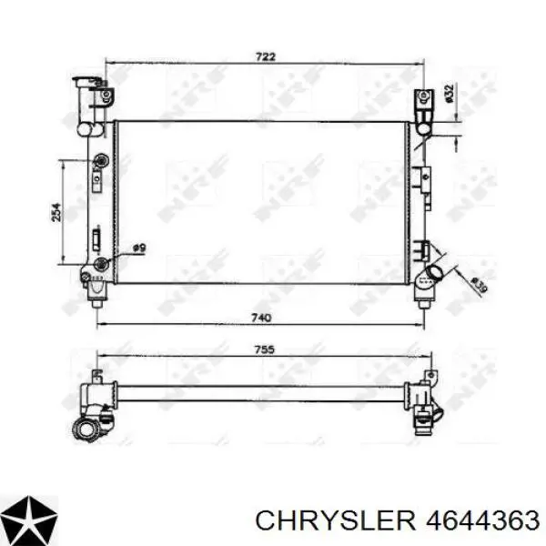 Купити 4644363 Chrysler Радіатор двигуна