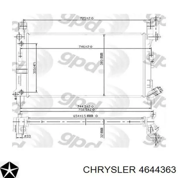 RAD1400 FVP радіатор охолодження двигуна