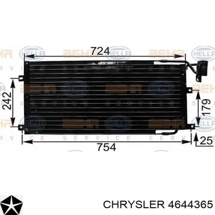 Радіатор кондиціонера 4644365 Chrysler