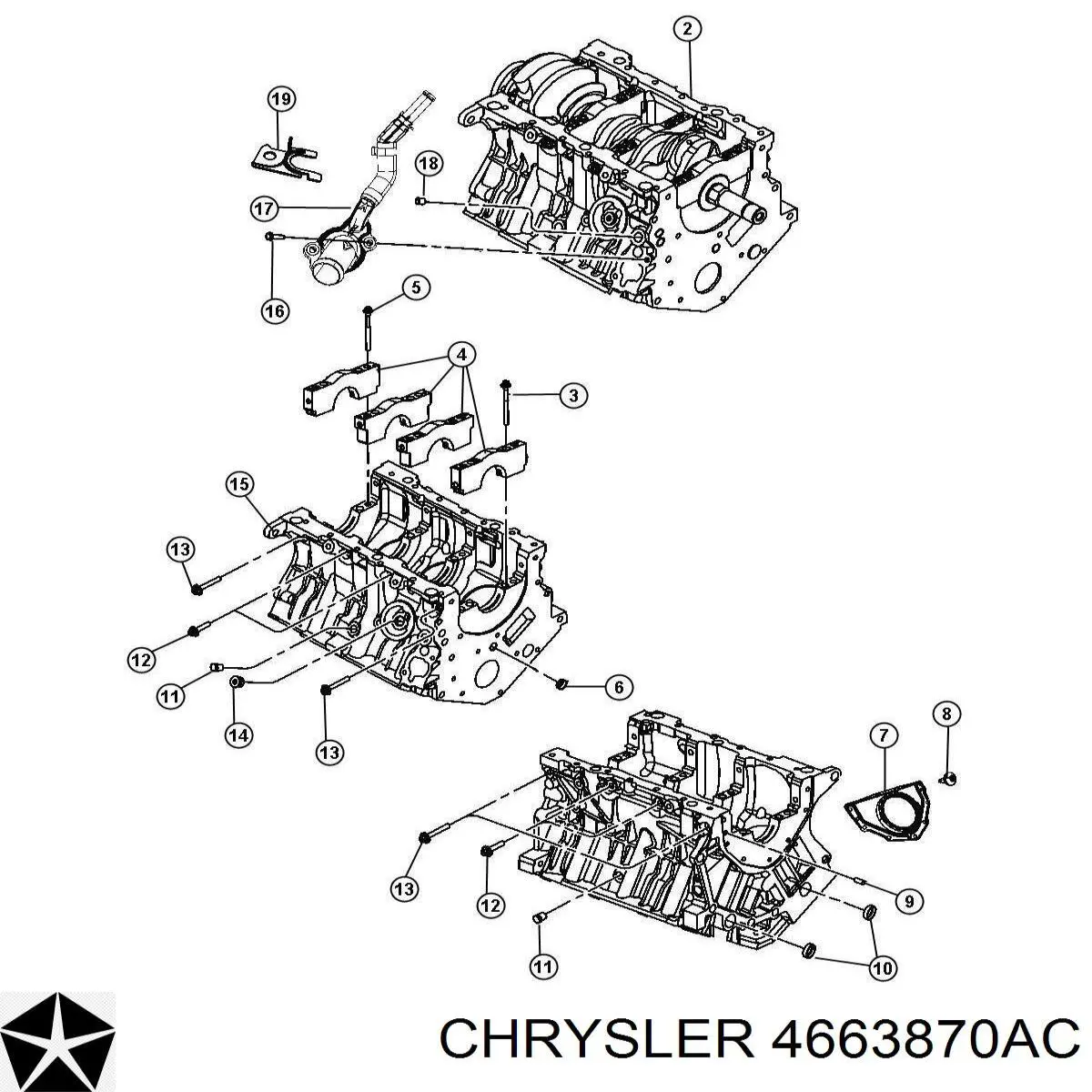 Сальник колінвала двигуна, задній Chrysler 4663870AC ціна, від 21.91 USD