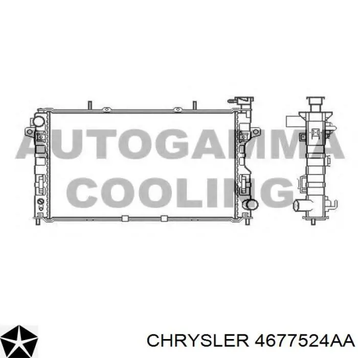 4677524AA Chrysler Радіатор охолодження двигуна