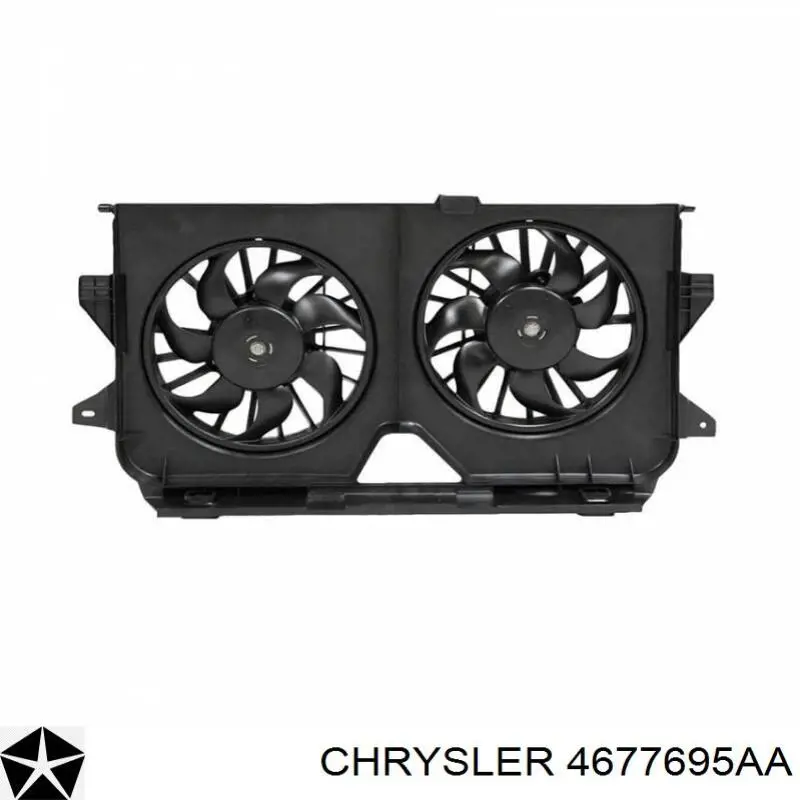4677695AA Chrysler електровентилятор охолодження в зборі (двигун + крильчатка)