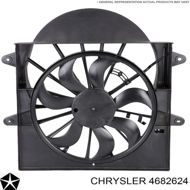 Вентилятор радіатора Chrysler 4682624 ціна, від 86.92 USD