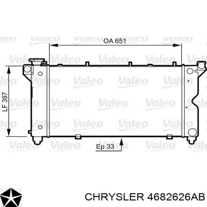 Радіатор охолодження двигуна 4682626AB Chrysler