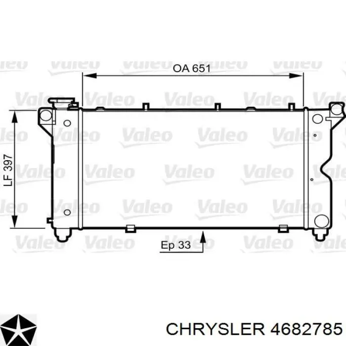 Радіатор охолодження двигуна 4682785 Chrysler