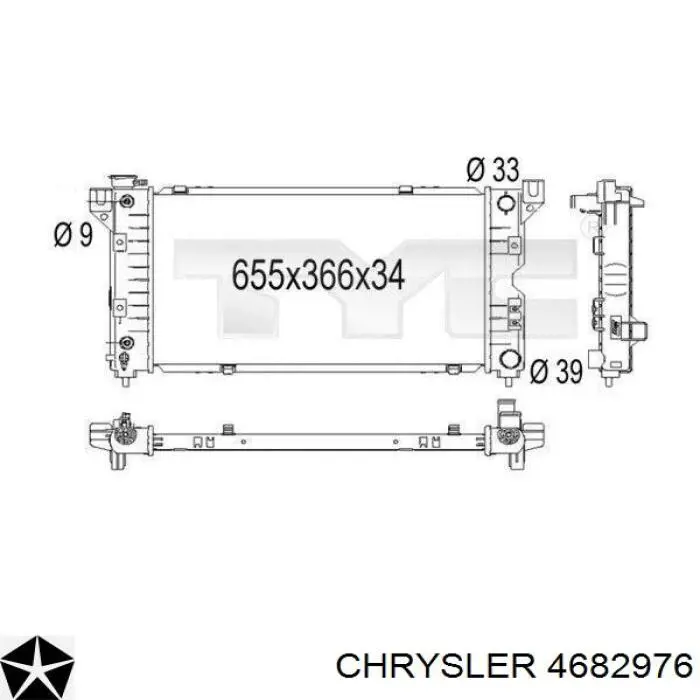 Радіатор 4682976 Chrysler