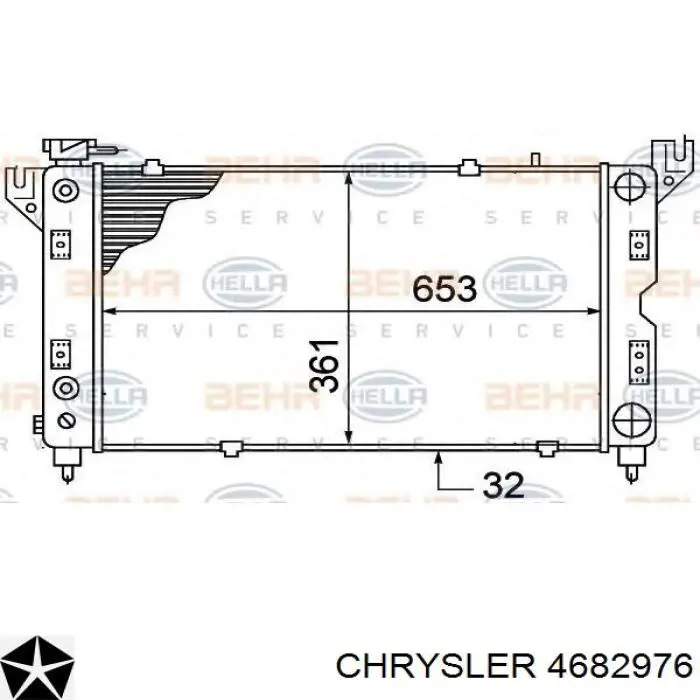 Купити 4682976 Chrysler Радіатор двигуна