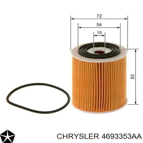 4693353AA Chrysler фільтр масляний