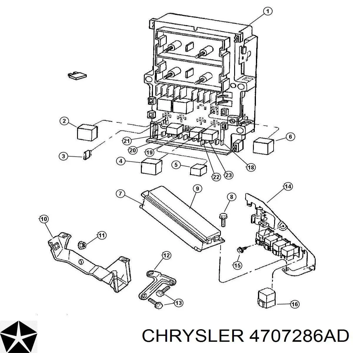 Реле вентилятора Chrysler 4707286AD ціна, від 31.73 USD