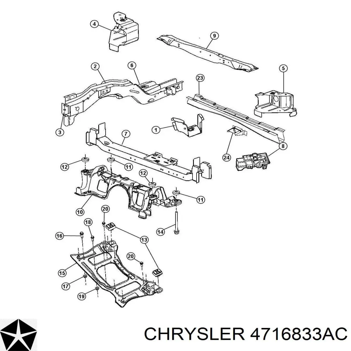  Chrysler 4716833AC ціна, від 57.99 USD