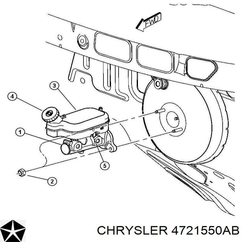 Головний гальмівний циліндр 4721550AB Chrysler