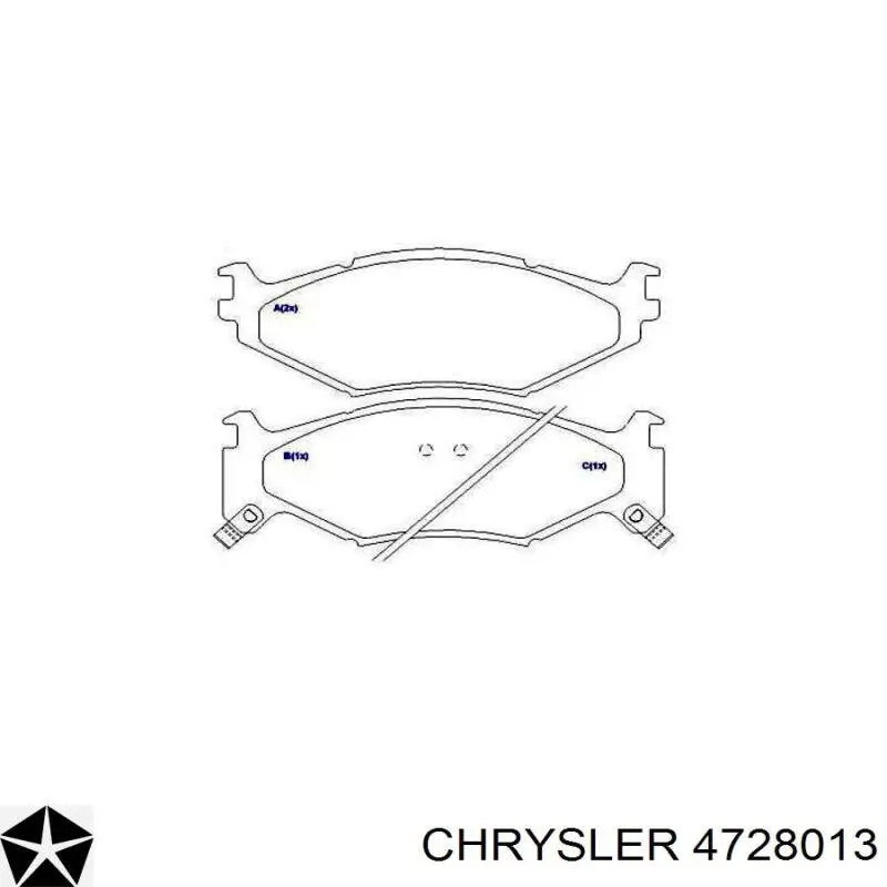 Колодки гальмівні передні, дискові 4728013 Chrysler