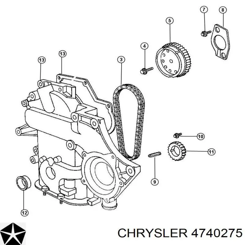 Ланцюг Fiat/Alfa/Lancia K04740275 ціна, від 123.31 USD