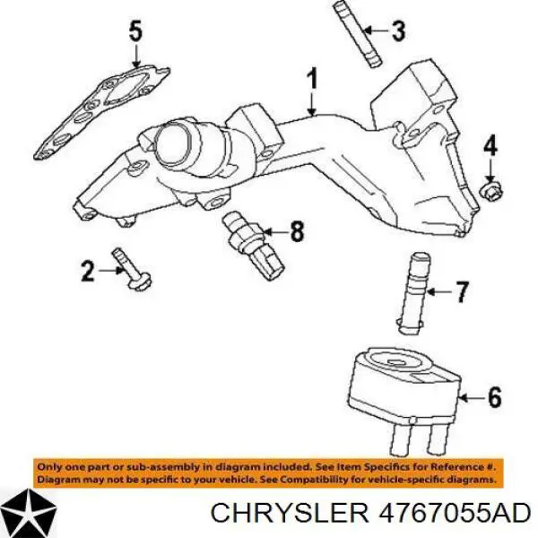 Трубка/шланг охолодження АКПП, подача 4767055AD Chrysler