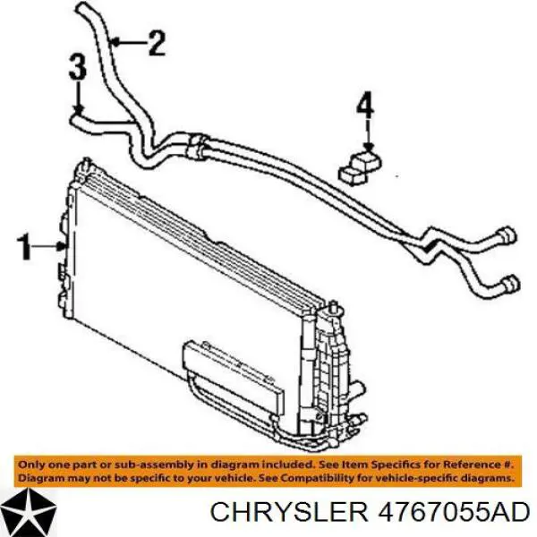 Купити 4767055AD Chrysler Трубка охолодження автоматичної коробки передач