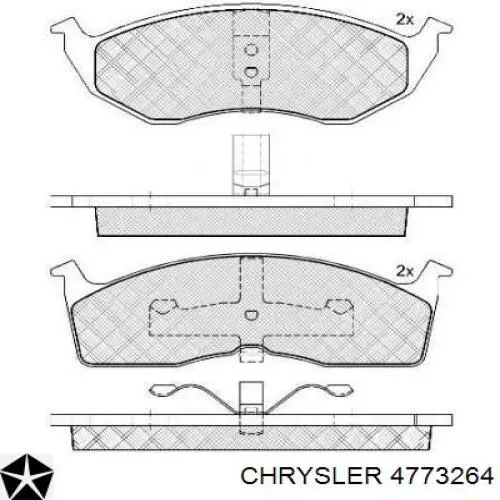 Купити 4773264 Chrysler Колодки гальмівні передні, дискові