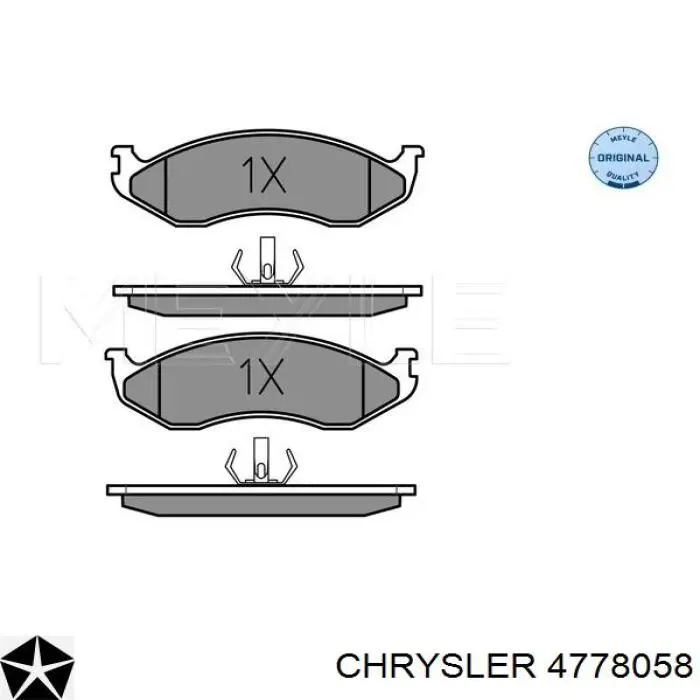 Гальмівні колодки Chrysler 4778058 ціна, від 20.27 USD