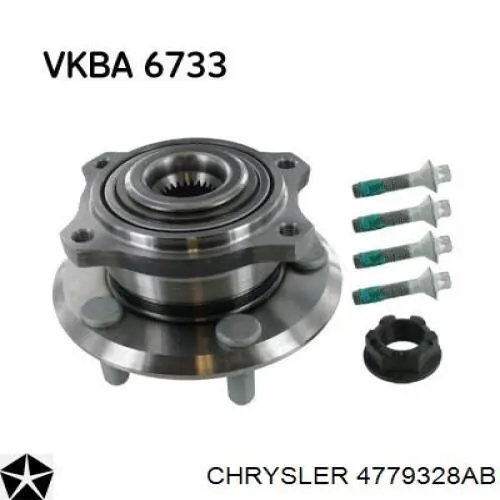 Маточина колеса передня Chrysler 4779328AB ціна, від 66.40 USD