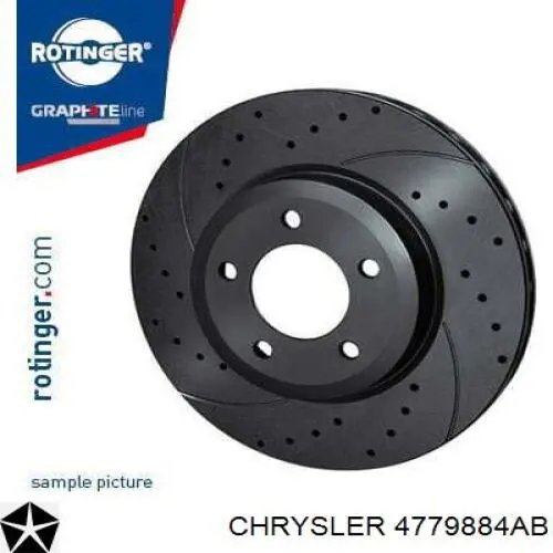 Диск переднього гальма Chrysler 4779884AB ціна, від 53.92 USD
