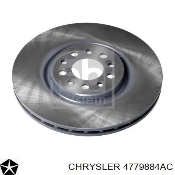 Диск переднього гальма Chrysler 4779884AC ціна, від 12.67 USD