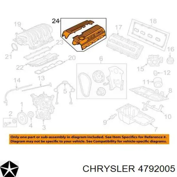 Купити 4792005 Chrysler Прокладка передньої кришки двигуна