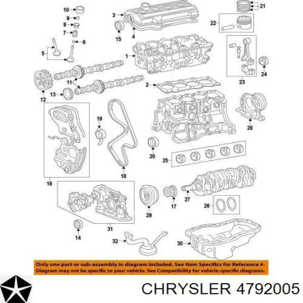 Прокладка передньої кришки двигуна Chrysler 300 EUROPE (LR) (Крайслер 300)