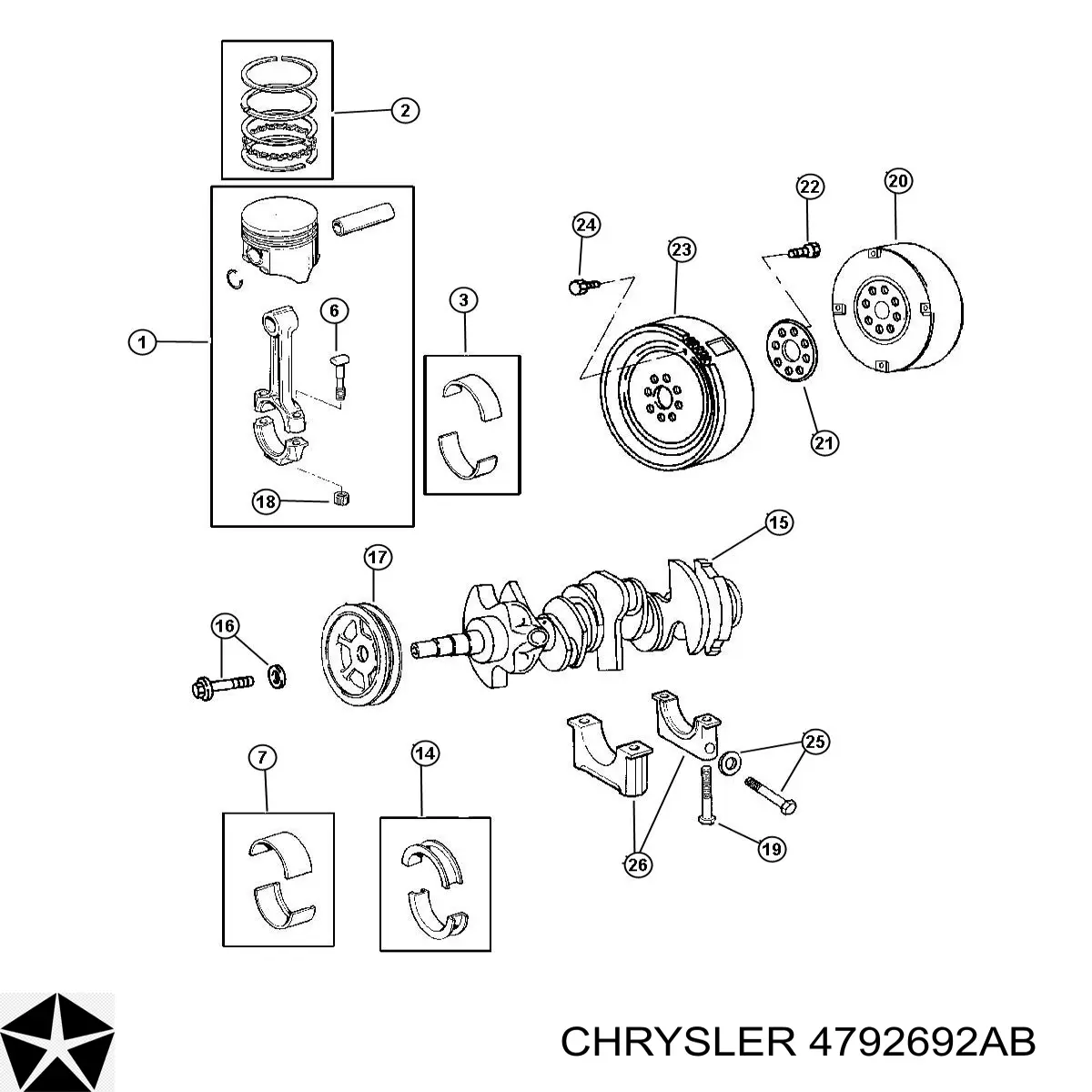 Купити 4792692AB Chrysler Колінвал