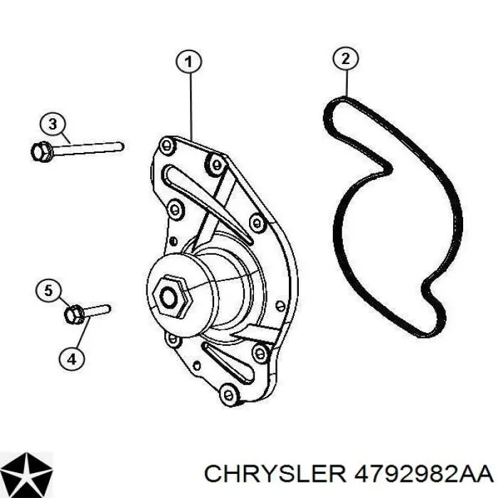 4792982AA Chrysler Прокладка водяної помпи