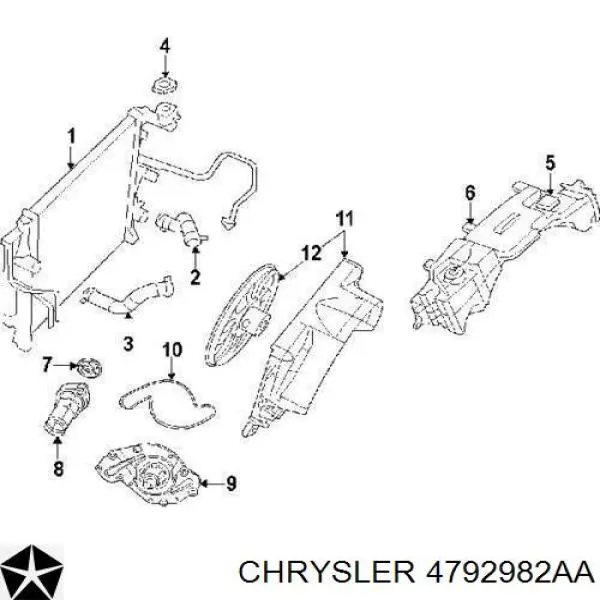 Прокладка водяної помпи Chrysler 4792982AA ціна, від 0.02 USD
