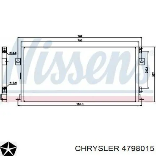 Радіатор кондиціонера 4662589 Chrysler