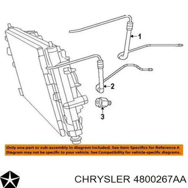 Конденсатор кондиціонера Chrysler 4800267AA ціна, від 31.49 USD