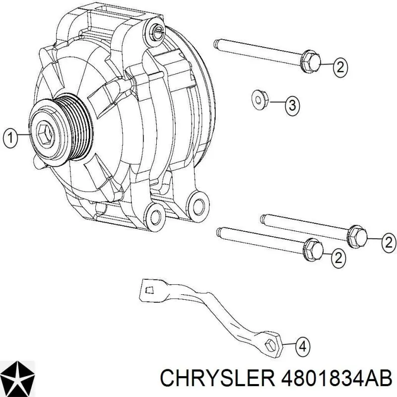 04801834AB Chrysler генератор