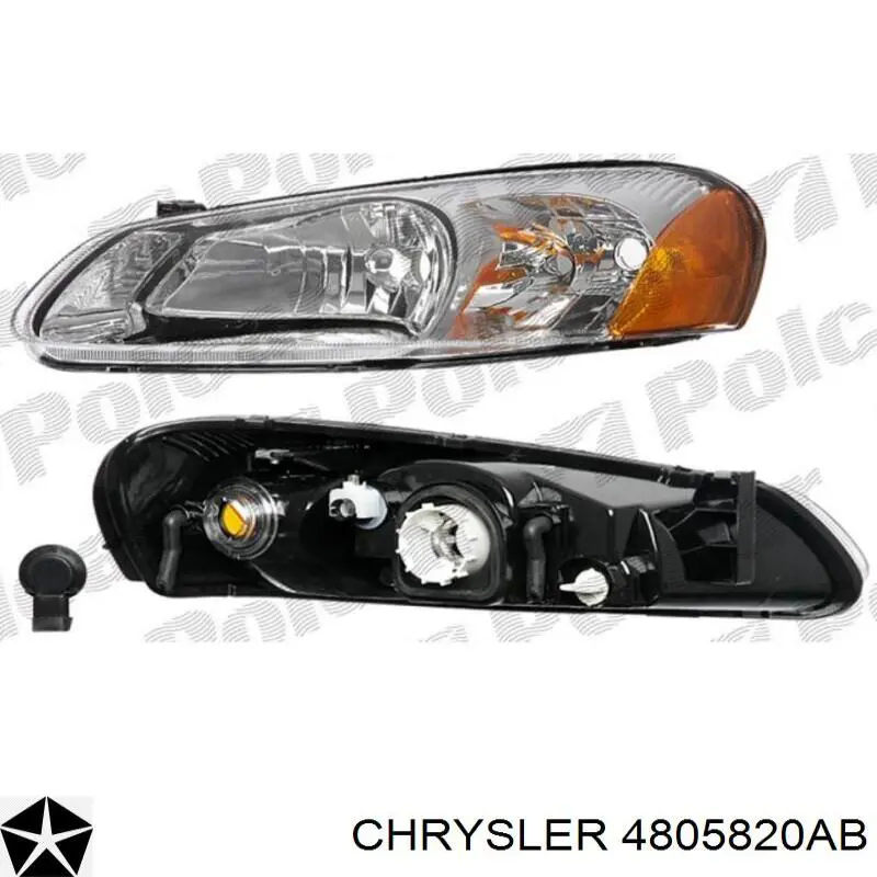 Фара правая Chrysler 4805820AB ціна, від 63.35 USD