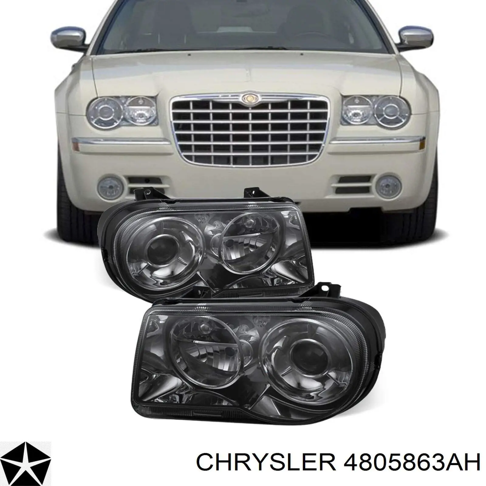 04805863AK Chrysler фара ліва