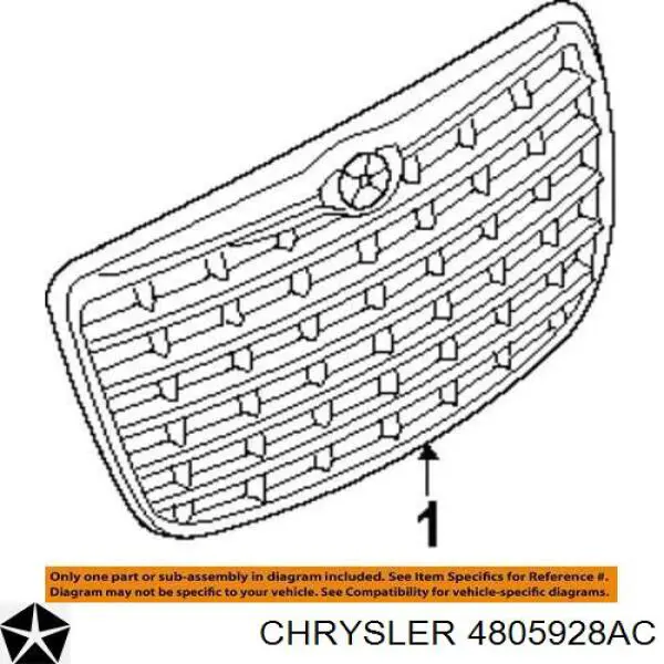 4805928AC Chrysler решітка радіатора