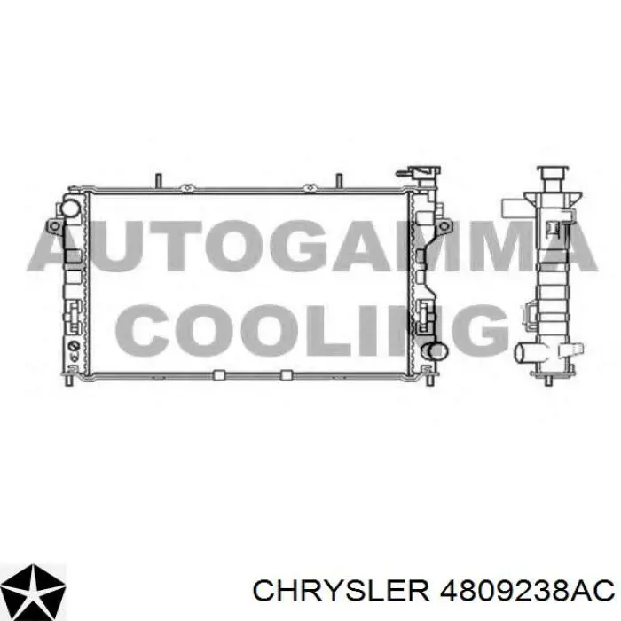 Радіатор основний Chrysler 4809238AC ціна, від 109.23 USD