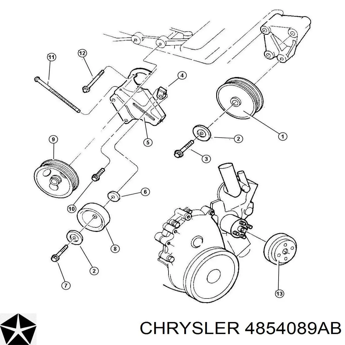 4854089AB Chrysler Натягувач приводного ременя