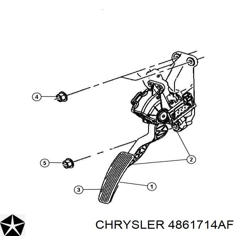 Підаль газу Chrysler 4861714AF ціна, від 19.00 USD