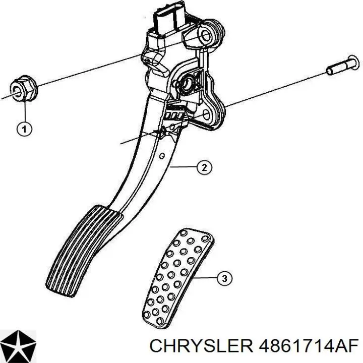 4861714AF Chrysler Педаль газу (акселератора)