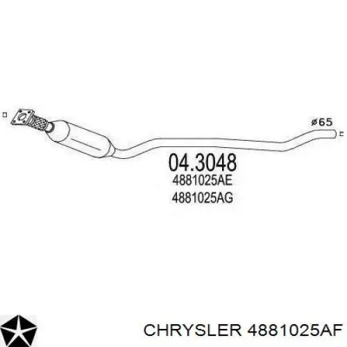 Конвертор-каталізатор (каталітичний нейтралізатор) Chrysler 4881025AF ціна, від 209.04 USD