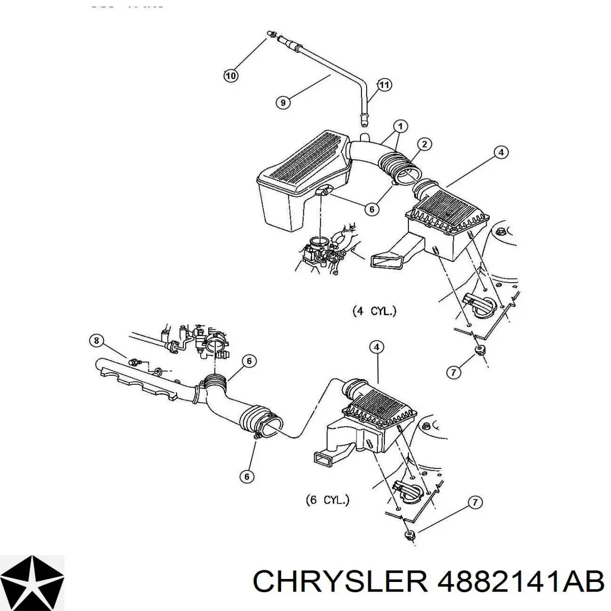 04874153 Chrysler Повітряний фільтр двигуна